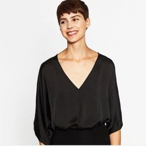 Batwing Satin/Silk Bodysuit